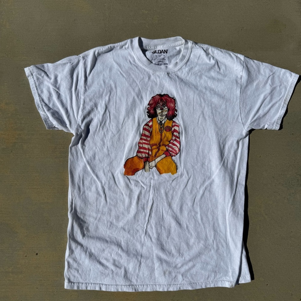 Ronald McDonald Artsy Women’s Graphic T-shirt Size Medium, Dora Jean Palmer